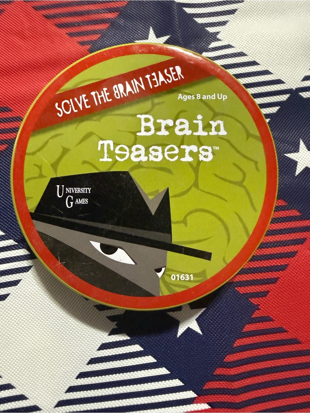 University Games Brain Teasers Puzzle Tin - Green
